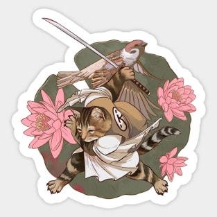 Cat Samurai Sticker